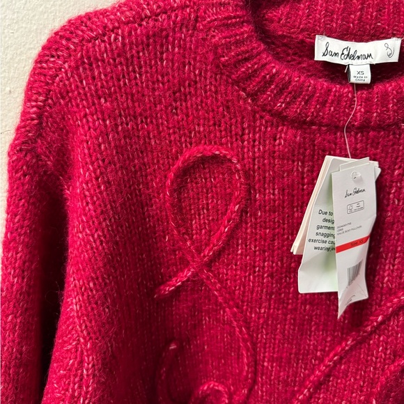 Sam Edelman Vibrant Red Crew Neck Sweater - Picture 3 of 11